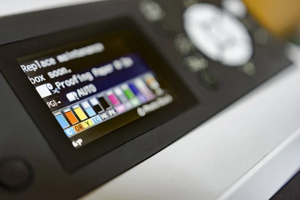 Digital print machine, Ink jet Printing print cartridges level display information