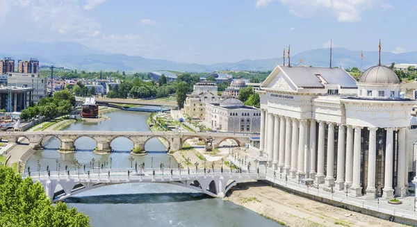 Luftaufnahme Von Skopje Mazedonien — Stockfoto