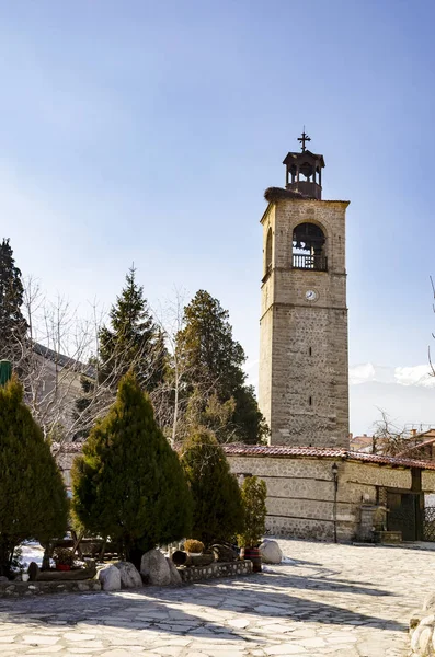 Klockan Tornet Kyrkan Bansko Bulgaria — Stockfoto