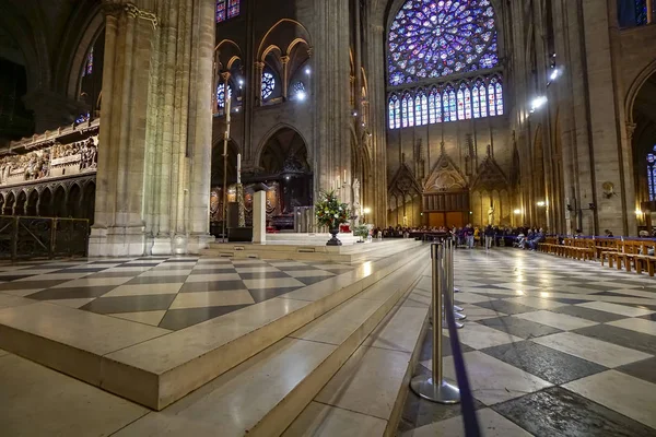 París Francia Circa Mayo 2017 Interior Notre Dame París — Foto de Stock