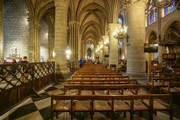 París Francia Circa Mayo 2017 Interior Notre Dame París — Foto de Stock