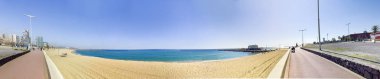 Barcelona'da Beach Bahar sırasında panoramik