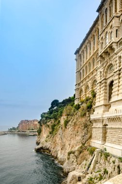 Monte Carlo şehri finans limanı iş teknesi liman taşımacılığı, dikey seyahat