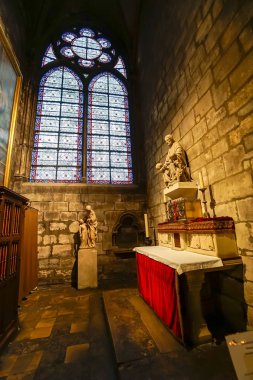 Paris, Fransa - Mayıs, 2017 yaklaşık: iç Notre Dame de Paris