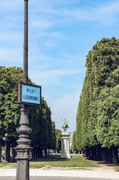Emlékmű Lafayette Parkban Közel Alexander Iii Híd Párizs Franciaország — Stock Fotó