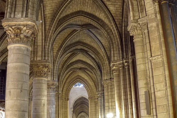 Pasarela Techo Dentro Notre Dame Paris — Foto de Stock