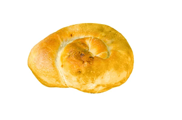 Käselaib Brot Isoliert Auf Weißem Hintergrund — Stockfoto