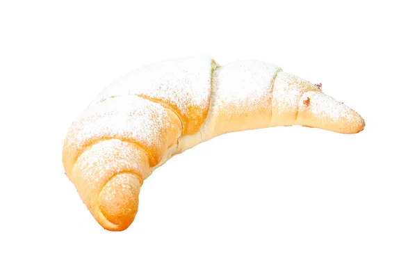 Frisches Croissant Isoliert Auf Weißem Hintergrund — Stockfoto