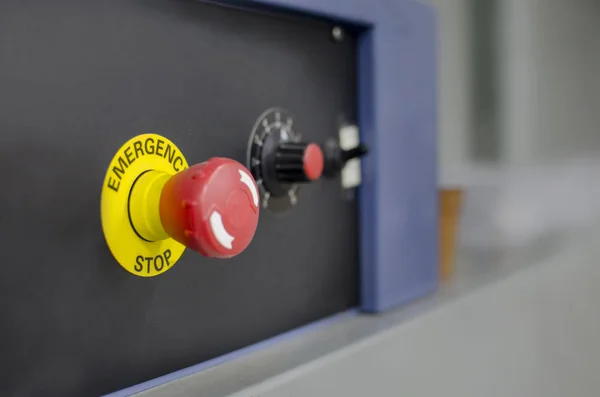 Emergency Stop Button Disaster Protection — Stock Photo, Image