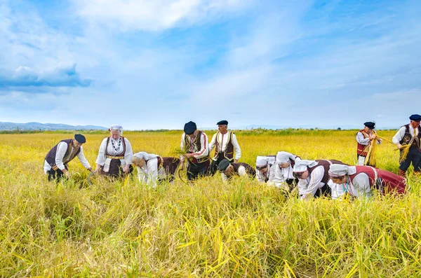 Kochani Macédoine Vers Juin 2015 Des Gens Vêtus Vêtements Traditionnels — Photo