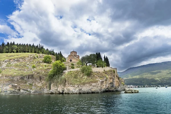 Jovan Kaneo Kerk Ohrid Een Mooie Zomerdag Macedonië — Stockfoto