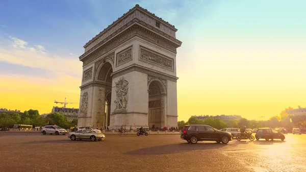 Paris França Maio 2017 Pôr Sol Cidade Paris Com Famoso — Fotografia de Stock