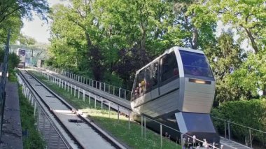 Füniküler Asansör ulaşım Basilique du Sacré Coeur, Paris, ağır çekim için