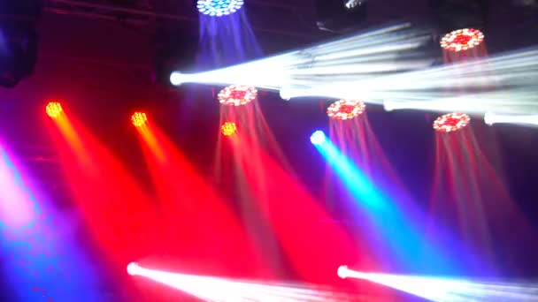 Colorful Stage Lights Light Show Concert — Stockvideo