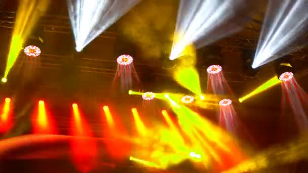 Led 色のライトでステージの背景映像 — ストック動画