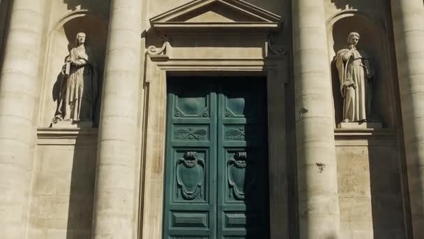 Altes Historisches Gebäude Der Universität Sorbonne Paris Frankreich — Stockvideo