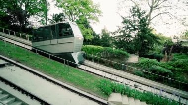 Montmartre teleferik Funiculaire Asansör Basilique du Sacré Coeur Katedrali, ağır çekim