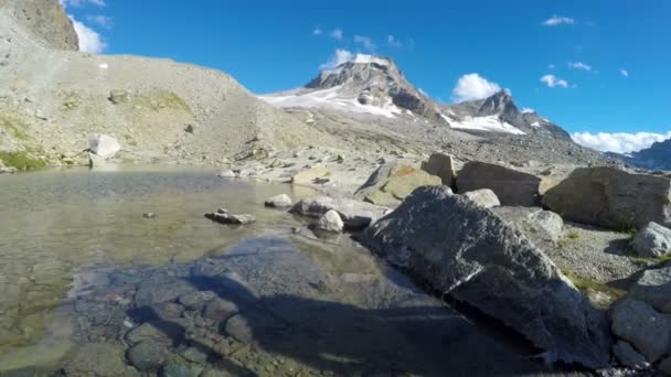 Panoráma Mountain Számos Vittorio Emanuele Menedéket Kunyhóban Expedíció Gran Paradiso — Stock videók