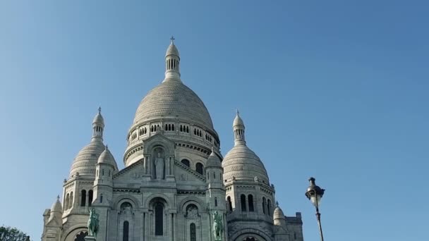 Montmartre Fransa Daki Basilica Sacre Coeur — Stok video