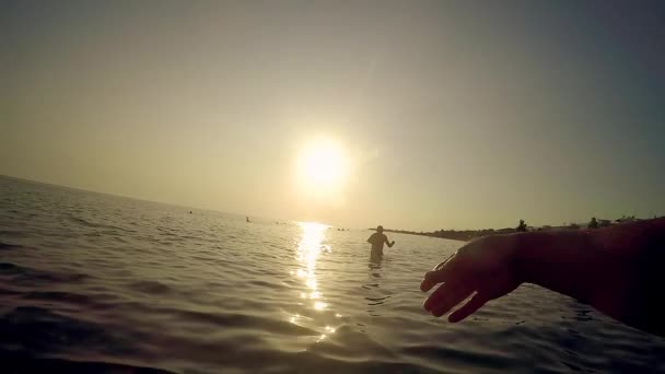 Couple Love Playing Frisbee Park Concept Healthy Lifestyle — Stock Video