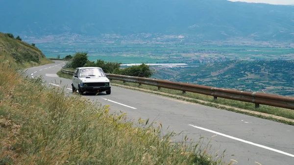 Kocani Macedonia Junio 2018 Coche Deportivo Costumbre Conducir Rápido Carrera —  Fotos de Stock