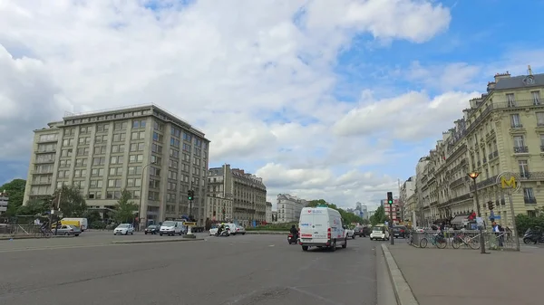 Paris Frankrike Maj 2017 Trafikstockning Avenyn Charles Gaulle Paris Nära — Stockfoto