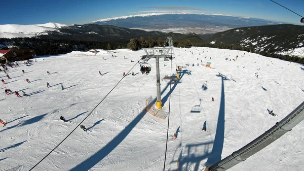 波夫的观点 保加利亚班斯科的露天滑雪缆车 — 图库照片