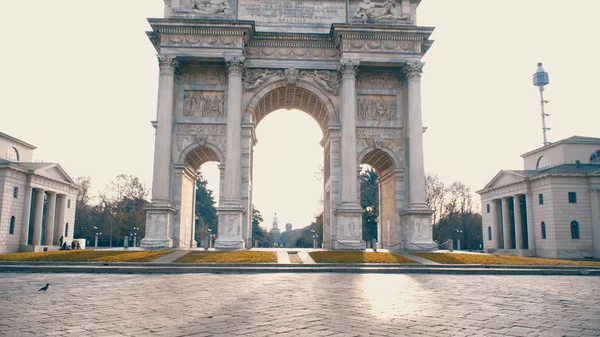 Milán Arco Paz Arco Della Pace Una Las Puertas Ciudad — Foto de Stock