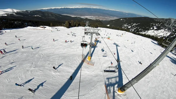 Güneşli Bir Günde Bulgaristan Bansko Kentindeki Todorka Dünya Kupası Kayak — Stok fotoğraf