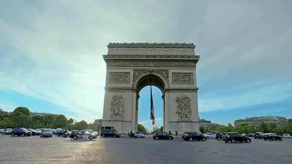 Paris França Por Volta Maio 2017 Arco Triunfo Viu Campos — Fotografia de Stock