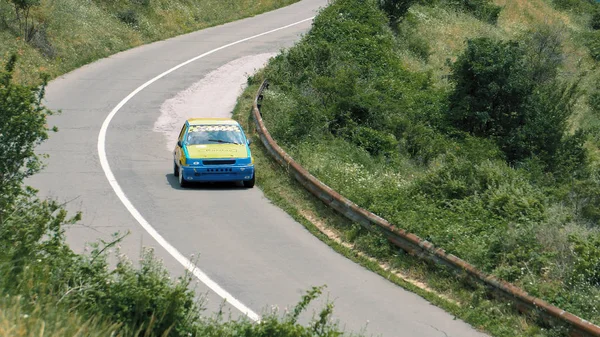 Kocani Macedonia Junio 2018 Coche Deportivo Costumbre Conducir Rápido Carrera —  Fotos de Stock