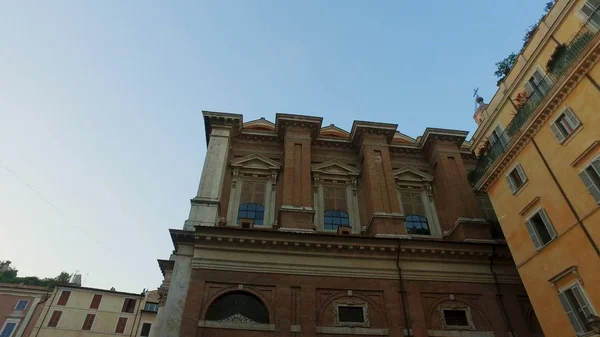 Anläggning Skott Rom Gamla Stan Byggnader Italienska Smal Gata Trastevere — Stockfoto