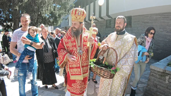 Bansko Bułgaria Kwietnia 2018 Wielkanoc Ceremonii Parady Ulicach Bansko Bulgaria — Zdjęcie stockowe