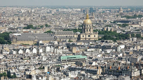 Paris Vue Sur Paysage Urbain Depuis Tour Eiffel Célèbres Dômes — Photo