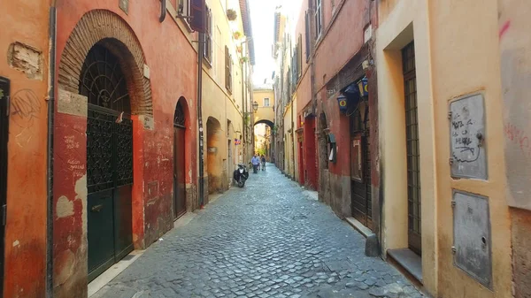 Старая Улица Трастевере Рим Италия Трастевере Рима Западном Берегу Тибра — стоковое фото