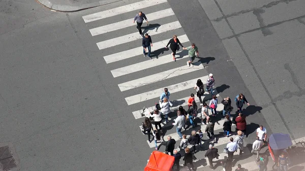 Paris Frankrike Circa Maj 2017 Flygfoto Över Övergångsställe Gatan Intill — Stockfoto