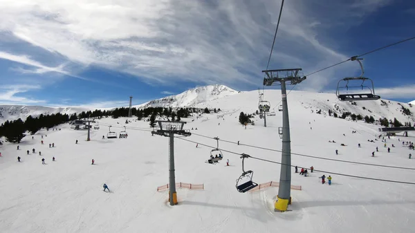 Punto Vista Del Pov Impianti Risalita All Aperto Bansko Bulgaria — Foto Stock