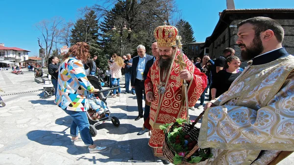 Bansko Bułgaria Kwietnia 2018 Wielkanoc Ceremonii Parady Ulicach Bansko Bulgaria — Zdjęcie stockowe