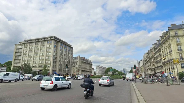 Paris Fransa Mayıs 2017 Avenue Charles Gaulle Paris Trafik Gün — Stok fotoğraf