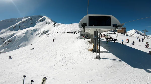 Pov Oogpunt Open Lucht Skiliften Bansko Bulgarije — Stockfoto