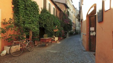 POV eski sokakları ve sokakları, Roma, İtalya yürüyüş