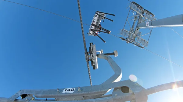 Pov Teleferik Yolculuğu Bansko Bulgaristan — Stok fotoğraf