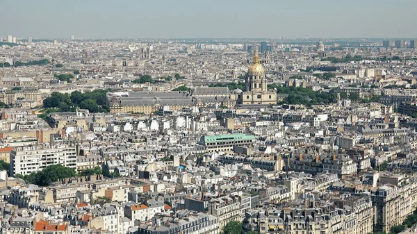 Paris Vue Sur Paysage Urbain Depuis Tour Eiffel Célèbres Dômes — Photo