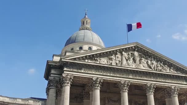 Pantheon Ayırt Edici Fransız Vatandaşı Kalıntıları Içeren Bir Laik Türbesi — Stok video