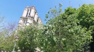 Açık mimari ayrıntılar Notre Dame Katedrali Notre Dame Kilisesi'nin Paris, Fransa