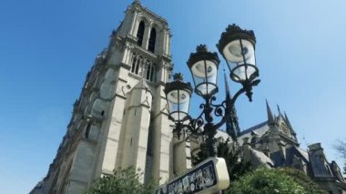 Açık mimari ayrıntılar Notre Dame Katedrali Notre Dame Kilisesi'nin Paris, Fransa