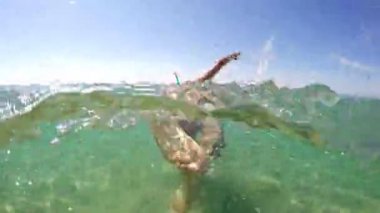 Denizde yüzme dalış, gopro kubbe vurmadım