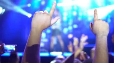 Hayranları için müzik grubu canlı bir konser sahne alanı'nda açık Arena, seçici odak gerçekleştirmek için alkış. Kamu konser, Bilet yok olay