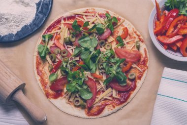 Kitcken masada ham pizza