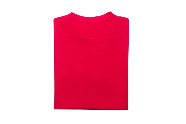 Red Cotton Folded Shirts — Stock Photo, Image